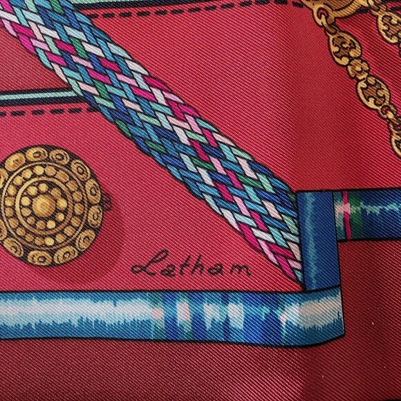 Hermès Petit Main Silk Scarf Carre 90 Red Boxed Authenticated Paris Vintage - Picture 11 of 16